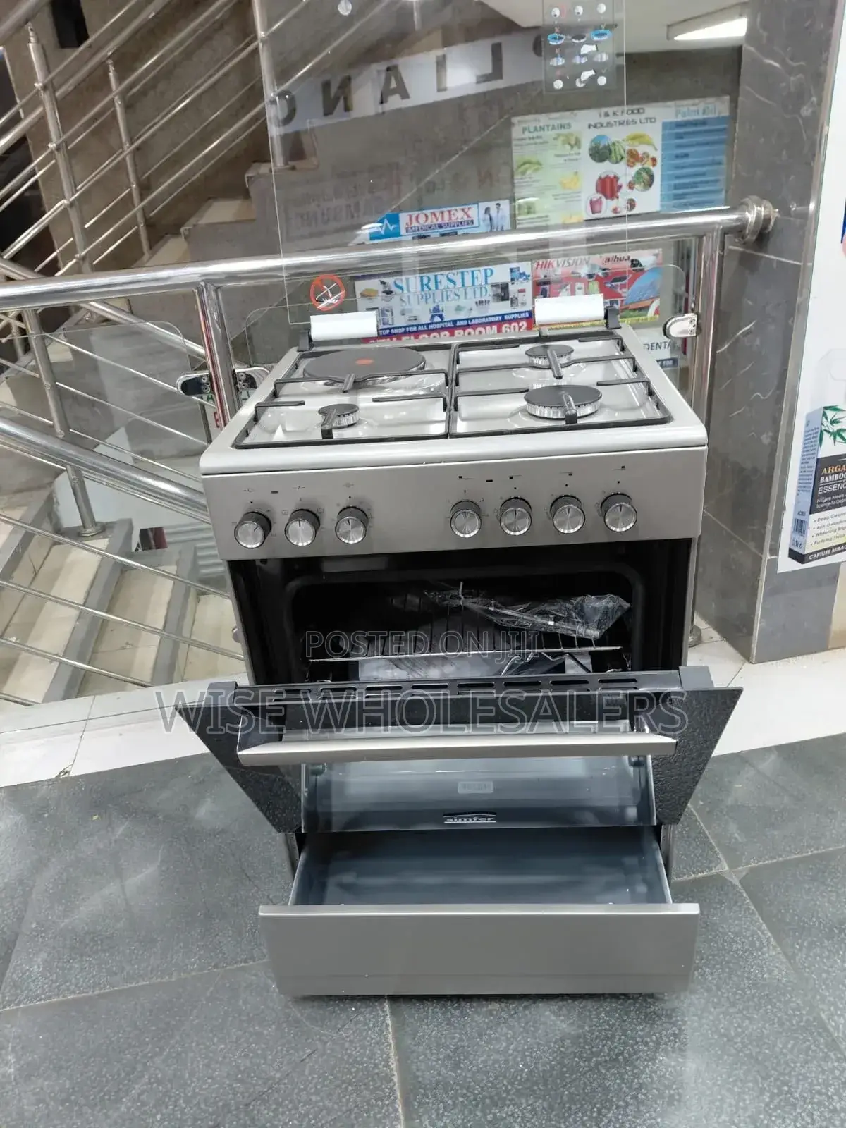 Simfer 3g +1e Standing Cooker & Gas Sensor, Fan&Food Warmer