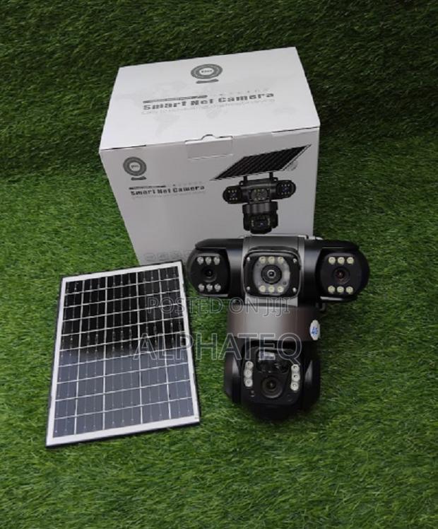 Triple Lens 4g Solar Camera Outdoor Surveillance CCTV Camera