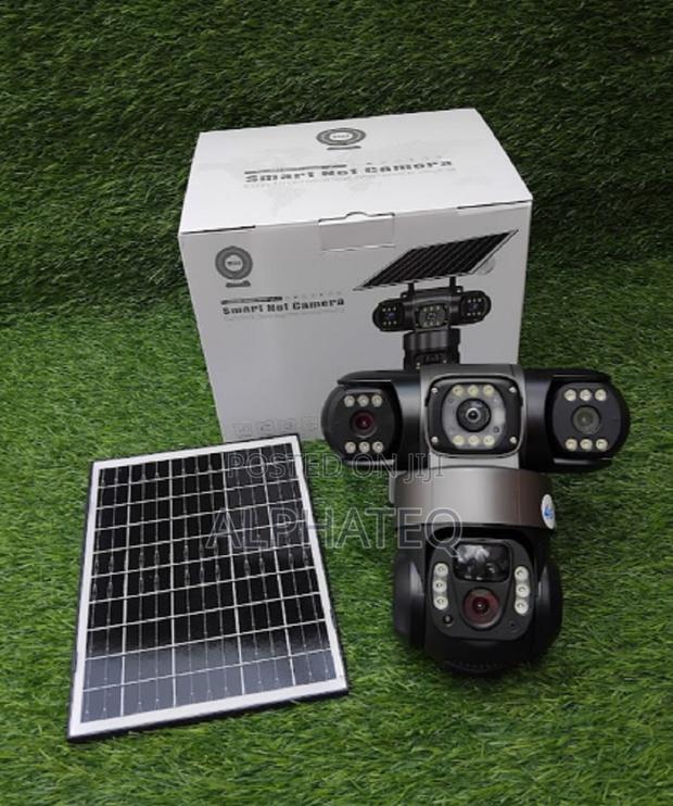 V380 Triple Lens(Trinocular) 4g Simcard Solar PTZ Camera