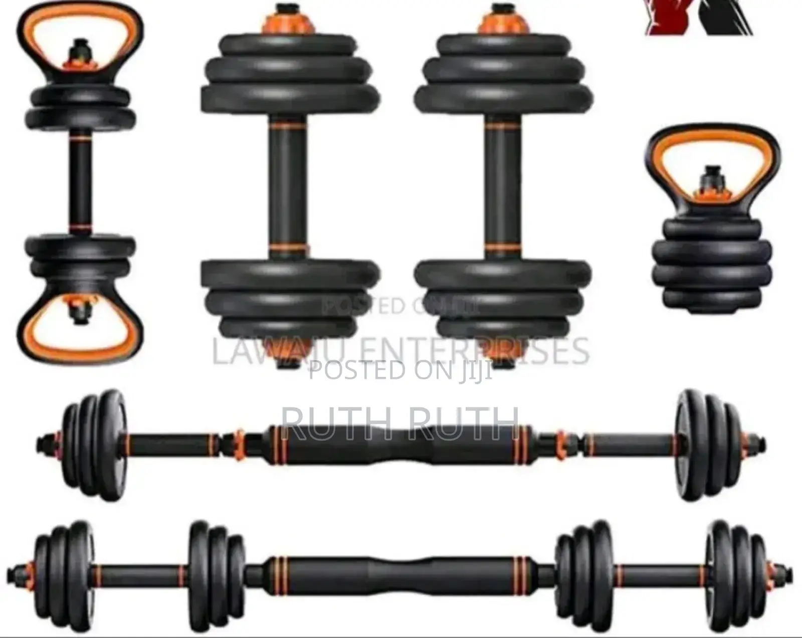 Dumbbells 50kg 6in1