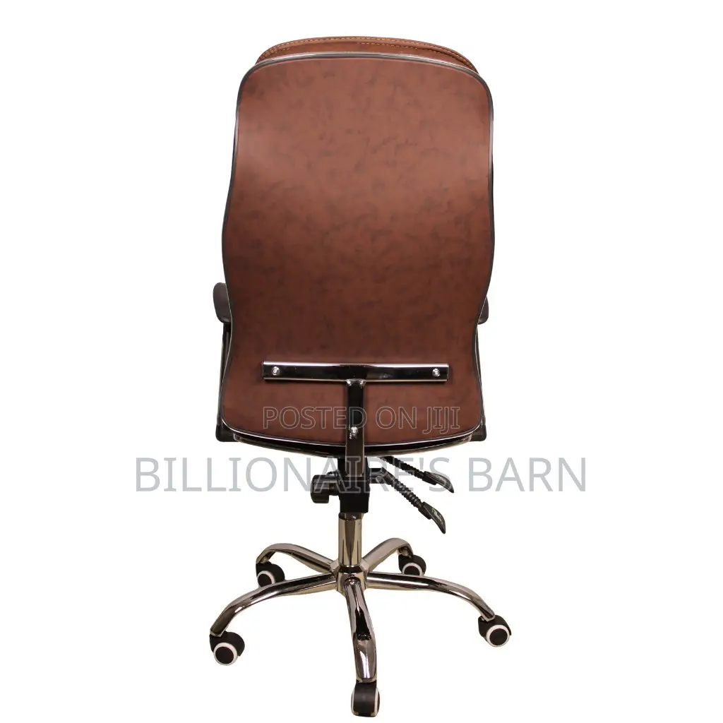 Executive Leather Chair ~ High Back, Padded Armrest