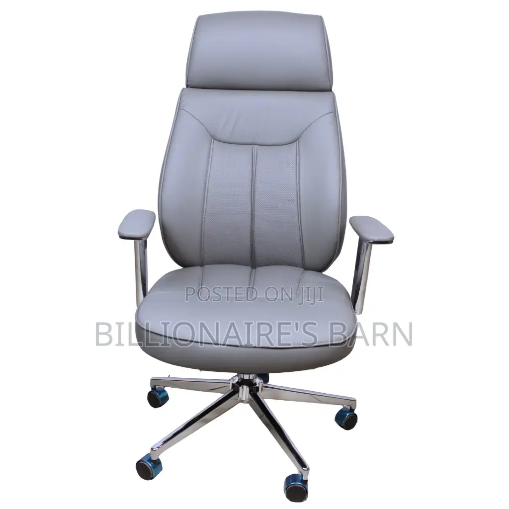 Grey Executive Leather Office Chair