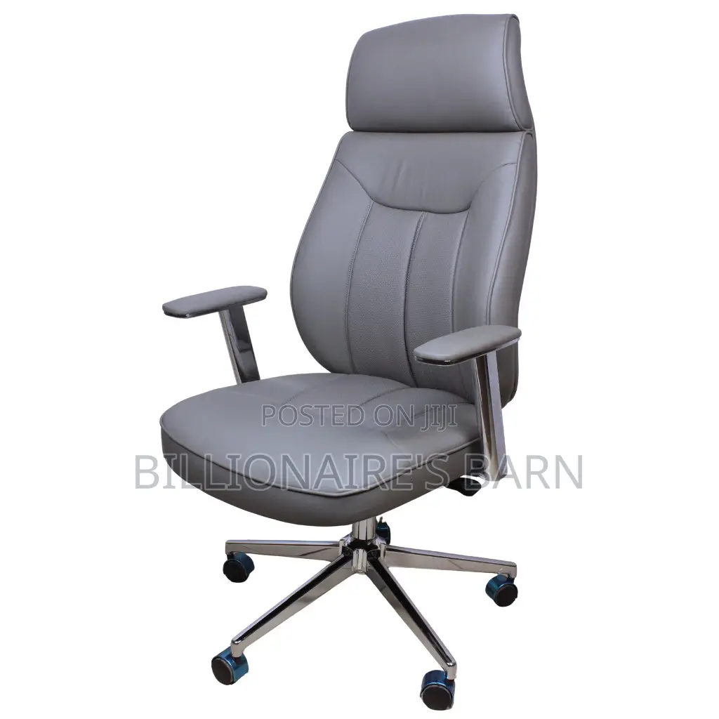 Grey Executive Leather Office Chair