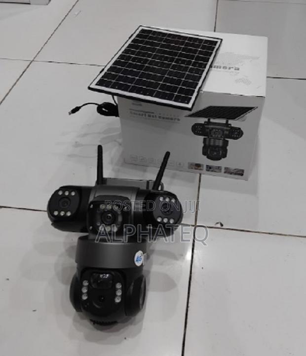 Triple Lens 4g Waterproof Security Surveillance Solar Camera - main view