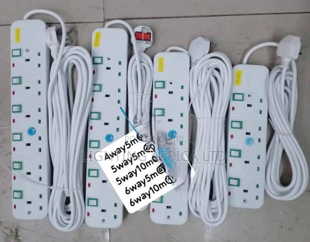 6 Ways Quality Extension Cable With 5 Meters Cable