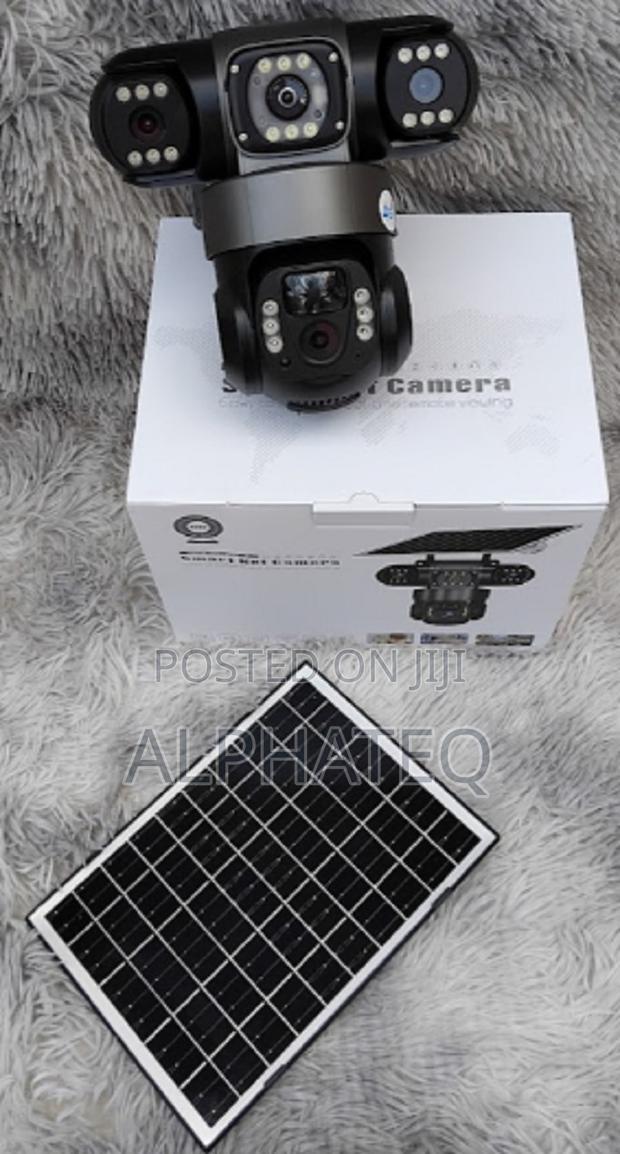 6mp Triple Lens Triple Screen 4g CCTV Camera Outdoor 3.4mm