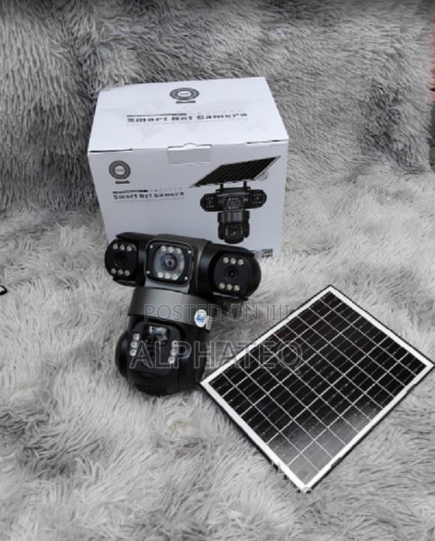 V380 Solar Camera 4g Simcard 360 Degree Triple Lens Camera