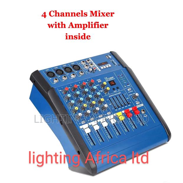 Max Proffesional 4 Channels Powered Mixer Usb Bluetooth 500w - main view