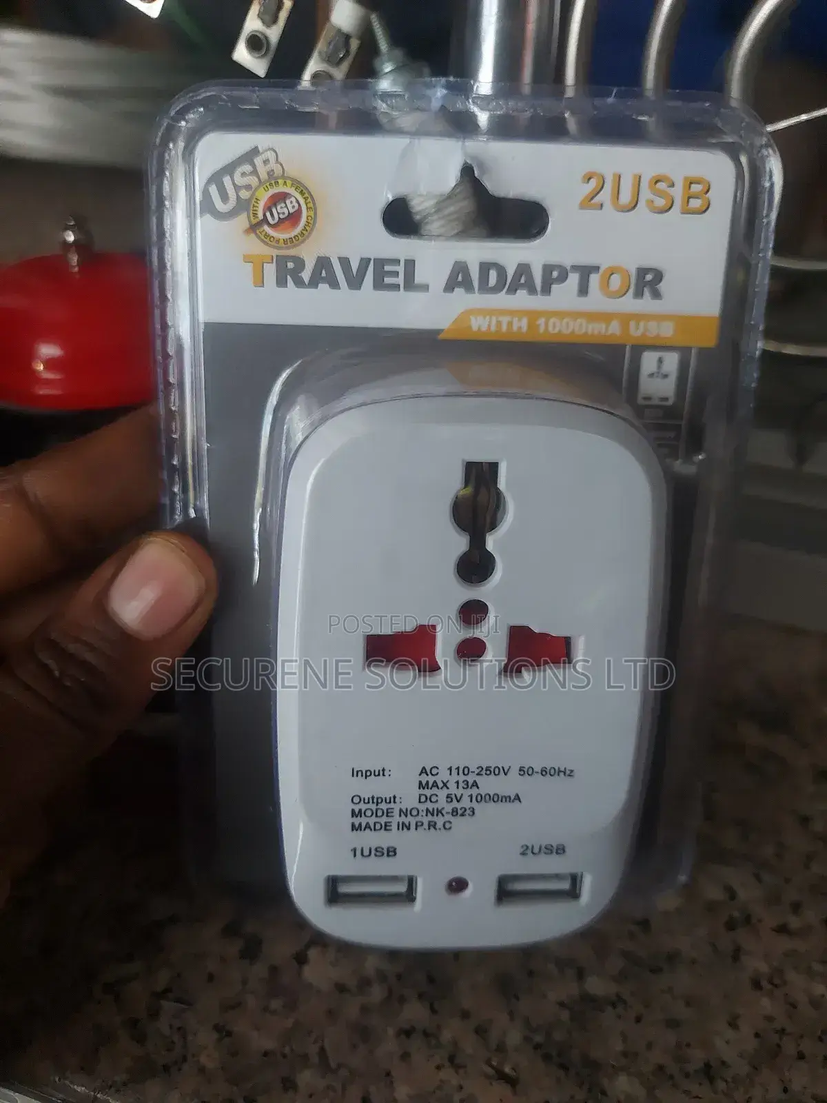 2 Usb Universal Travel Adaptor".