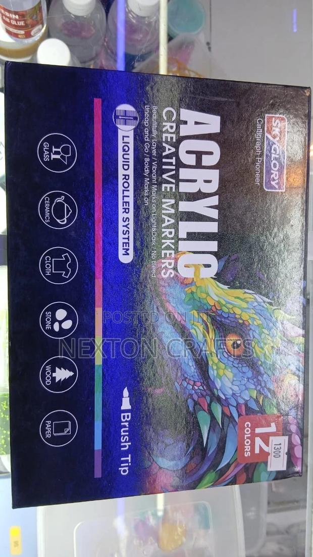 Acrylic Paint Pen Set - 12 Vibrant Colors - main view