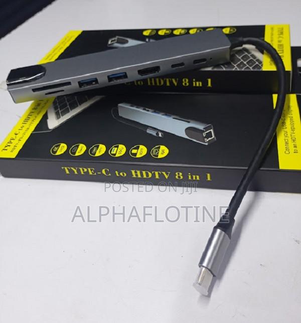Usb C Hub 8 in 1 Type C Adapter Compatible Usb -C Devices - main view
