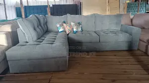 6 Seater Standard L Seat Sofa + Free Throw Pillows