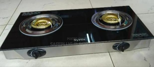 Stainless Body, Syinix 2 Burner Tempered Glass Top Cooker - main view