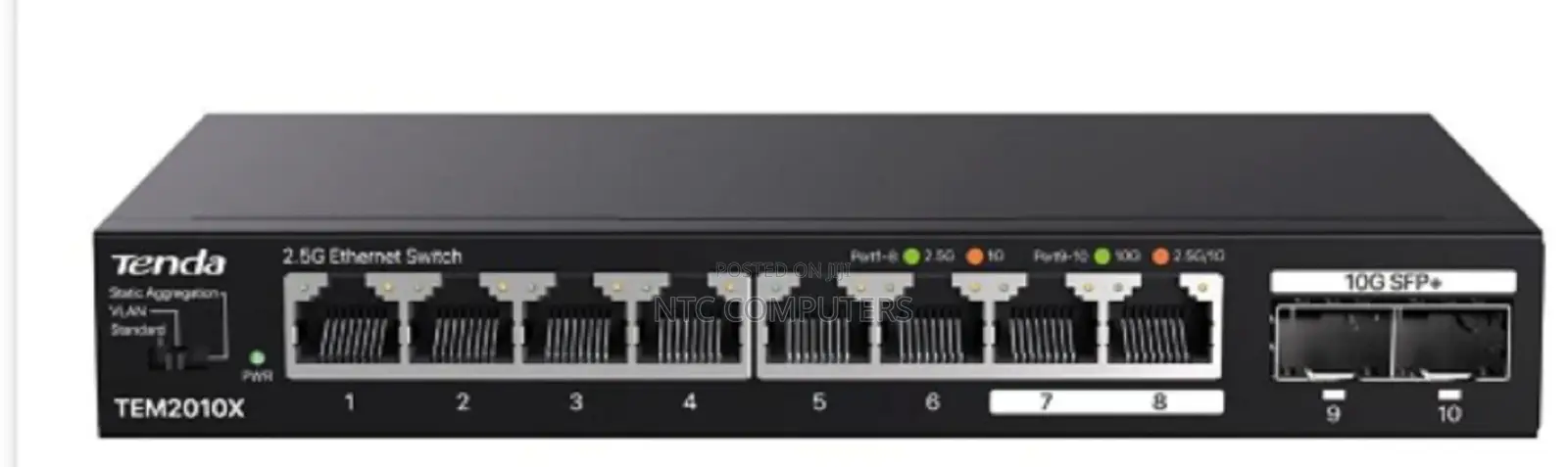 Tenda Tem2010x - Multi-Gigabit Switch, 8x 2.5g Rj45 2x