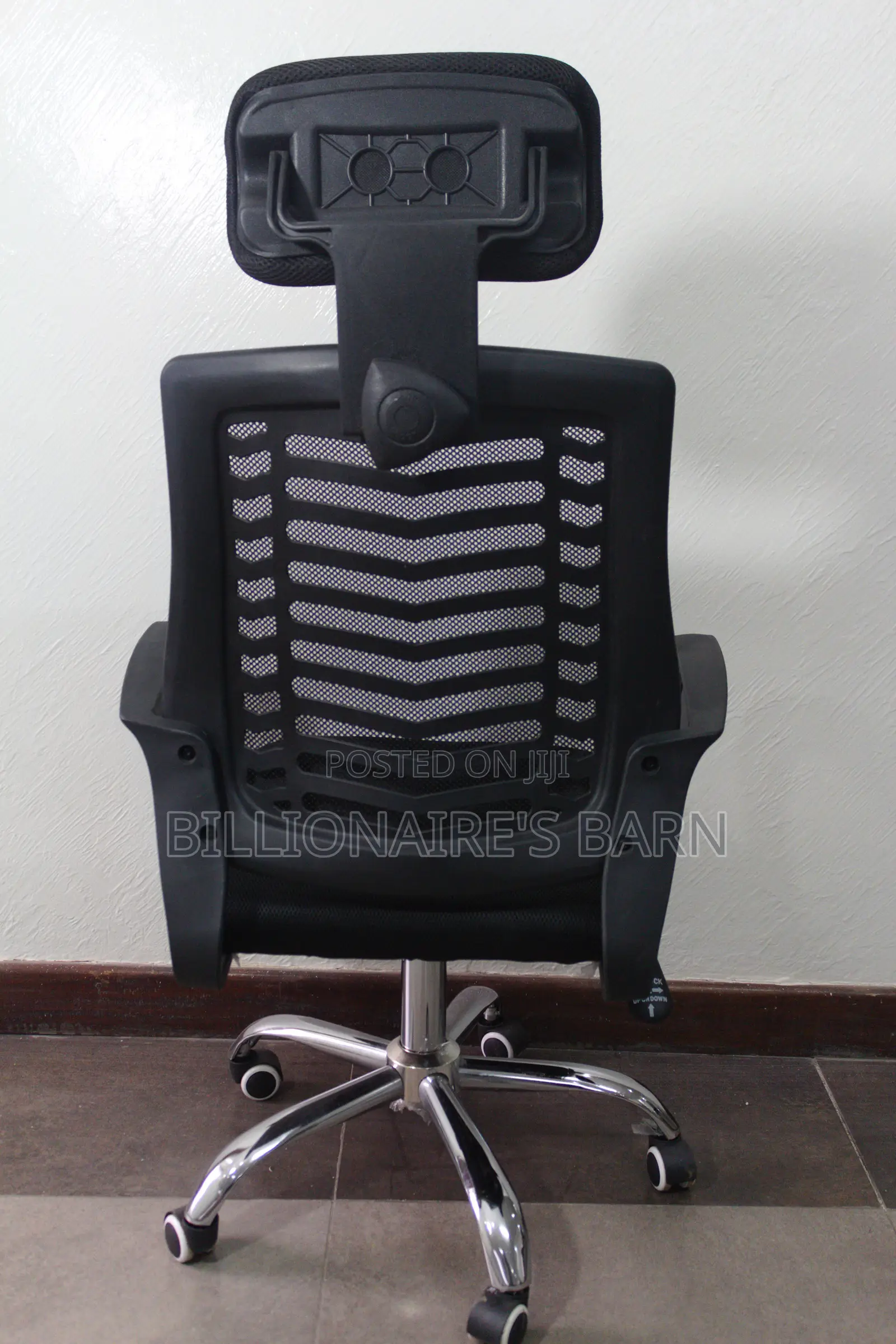 Secretarial Mesh-Adjustable Headrest and Lumbar Support