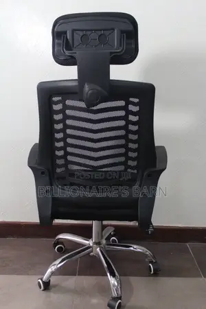 Secretarial Mesh-Adjustable Headrest and Lumbar Support