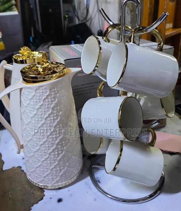 Tea Set, -(1ltr Vacuum Flask 6 Mugs) - main view