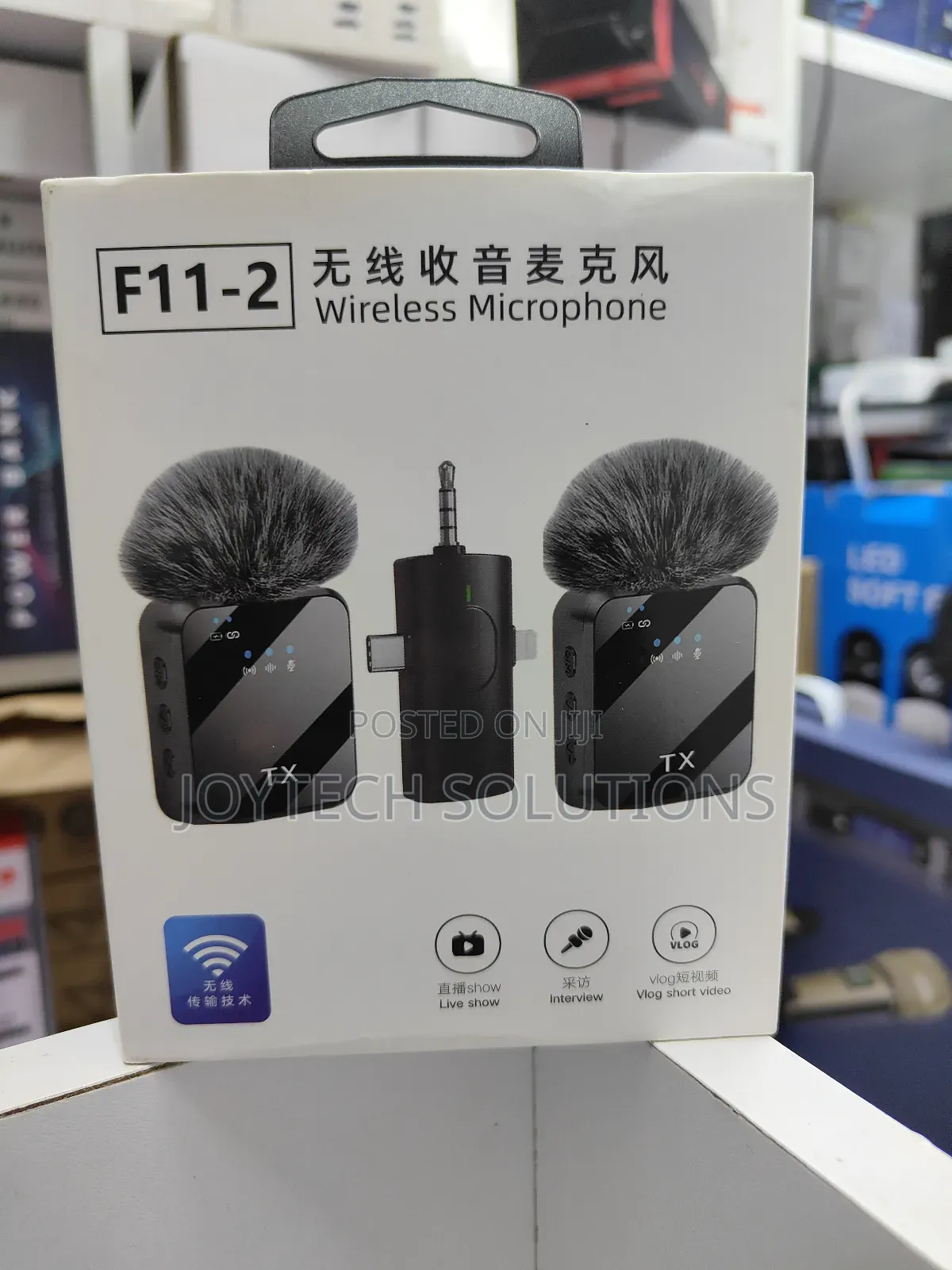 Live Streaming F11-2 Smartphone Wireless Mic.