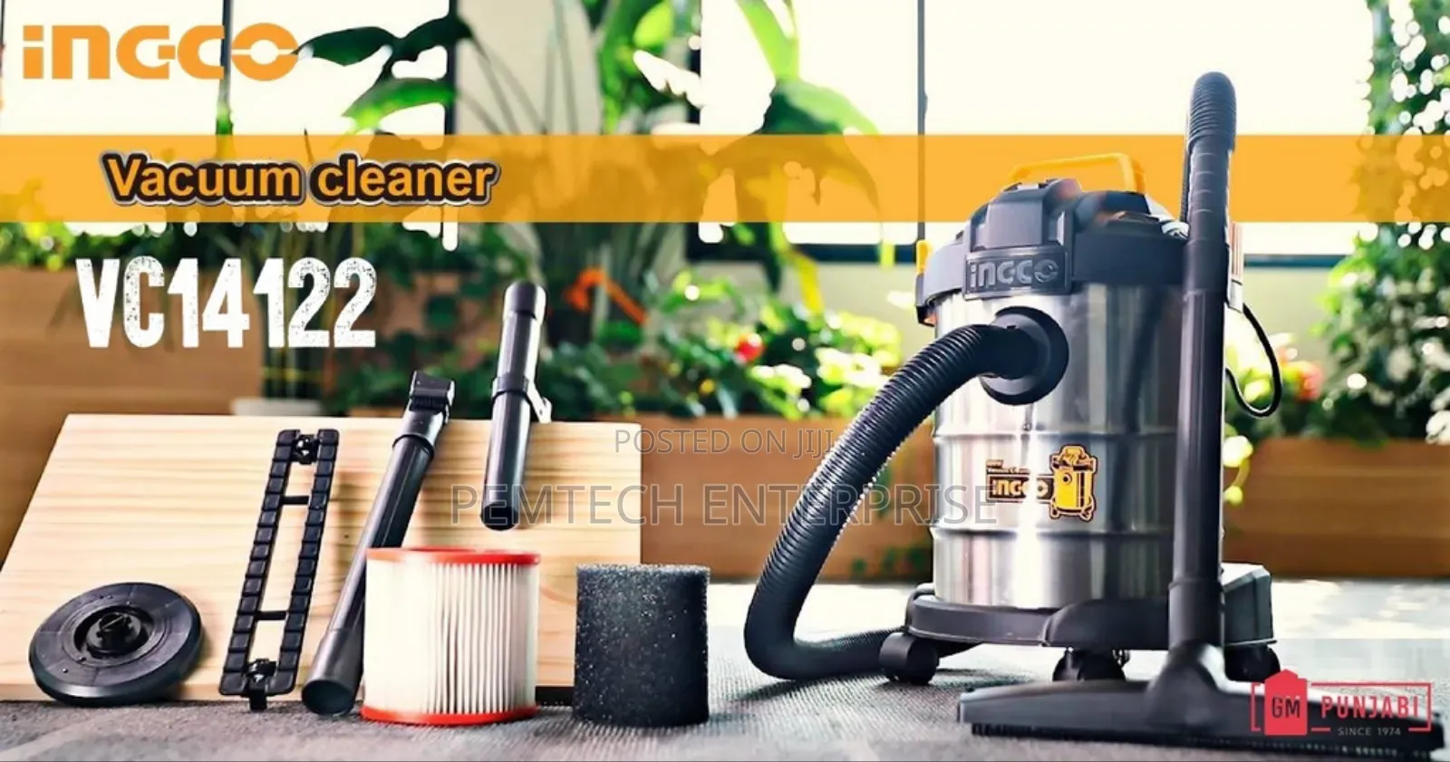 800w Vacuum Cleaner (1.7m3/Min) Ingco Vc14122