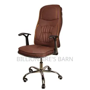 Executive Leather Chair ~ High Back, Padded Armrest