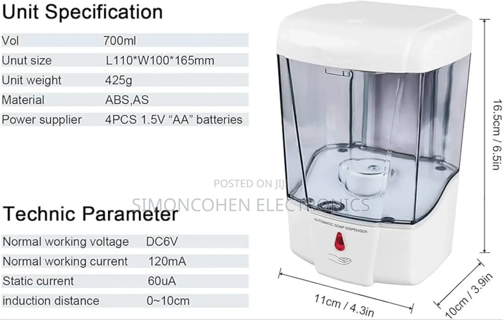 Automatic Soap Dispenser/Touchless Sanitizer Dispenser