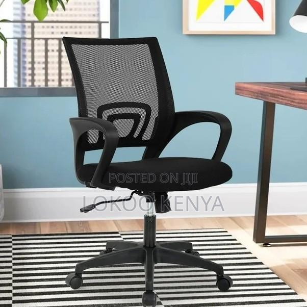 Office Chair : Office Admin Chair – Black Fabric - thumbnail 5