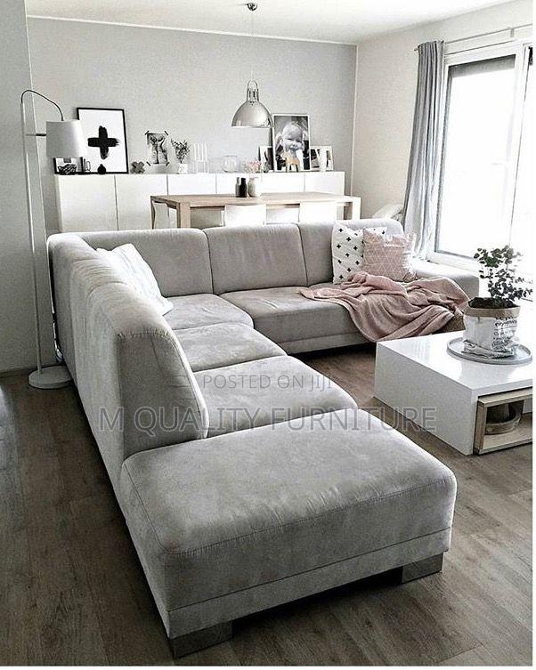Gray 7 Seater Cornered Sofa - main view