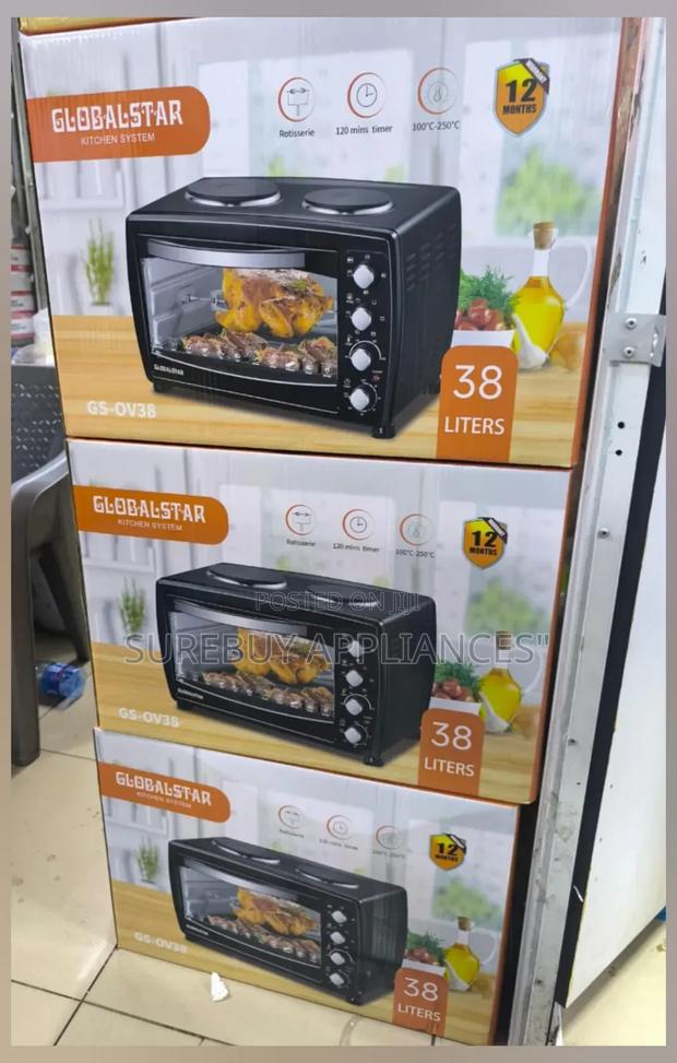 38l Globalstar Oven With Rotisserie and Double Hot Plate