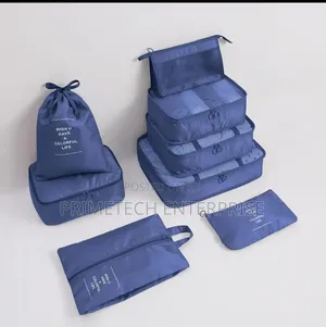 8pcs Travel Organizer - Navy Blue