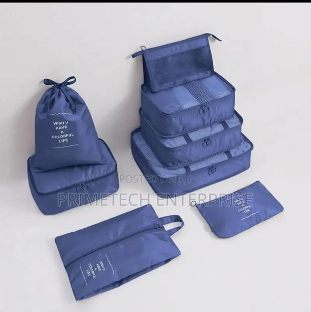 8pcs Travel Organizer - Navy Blue - main view