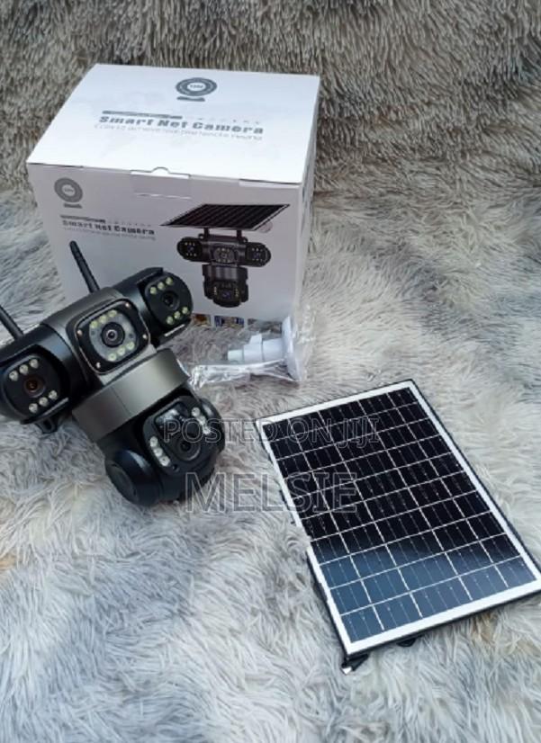 V-380 Pro 4g Tripple Lens CCTV Solar Camera - main view
