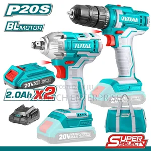 Combo Set of Hammer Drill and Wrench 20v (2 Batteries