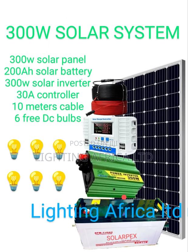 Best Nyumbani 300w Solar -200ah Battery -300w - 600w Inverter Package - main view