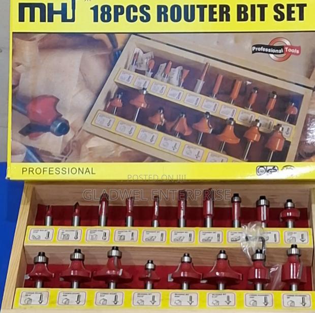 18psc Router Bits Sets With 8mm Shank - main view