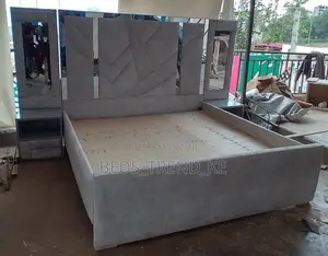 6 by 6 Ft Extended Bed With Mirrored Side Drawers