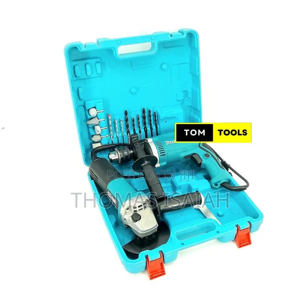 Electric Impact Drill and Angle Grinder Combo