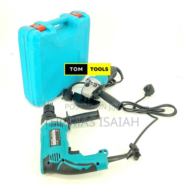 Electric Impact Drill and Angle Grinder Combo - thumbnail 3