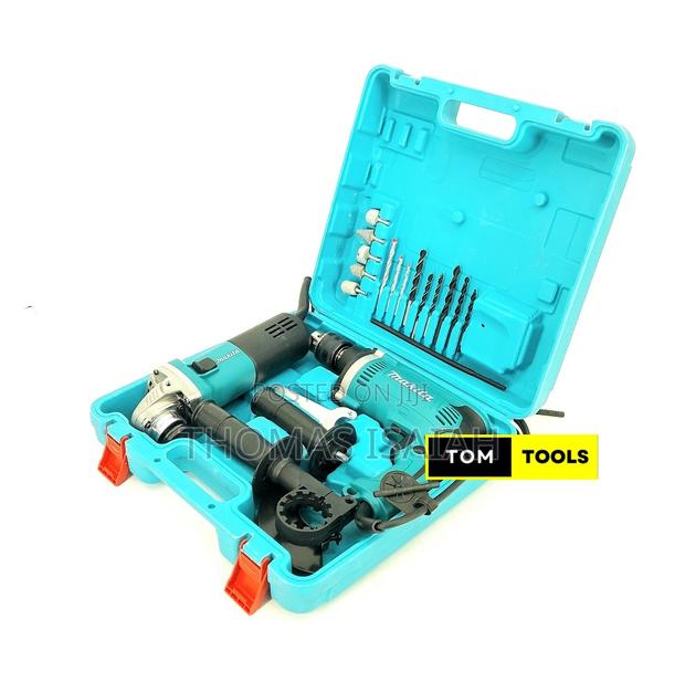 Electric Impact Drill and Angle Grinder Combo - thumbnail 4