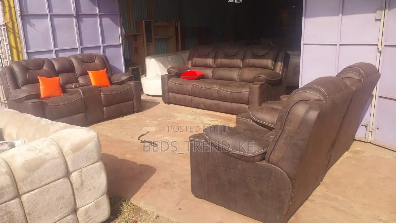 Modern 7 Seater Semi Recliner Sofa 3,2,1,1