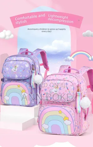 Girls Backpack Colour: Pink N Purple