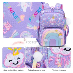 Girls Backpack Colour: Pink N Purple