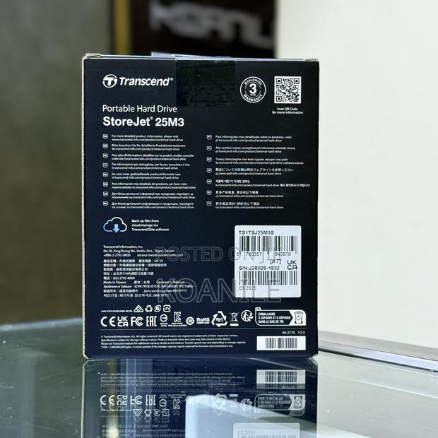 Transcend 1tb Harddisk!! Usb 3.1 Gen 1 Portable Hard Drive!! - thumbnail 3