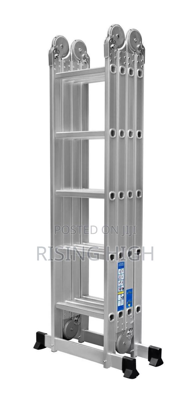 4-Way Folding Ladder – 12 Steps Aluminum - main view