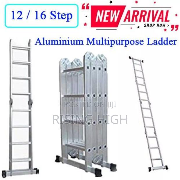 12-Step Foldable Ladder – Rustproof Aluminum