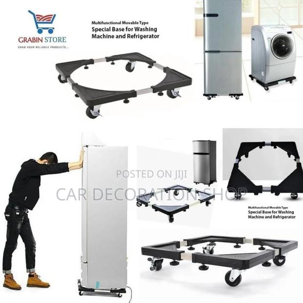 Adjustable Fridge Washing Machine Stand With Wheels