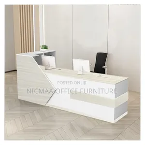 Reception Desk: Luxe L-Shape Reception Counter Desk