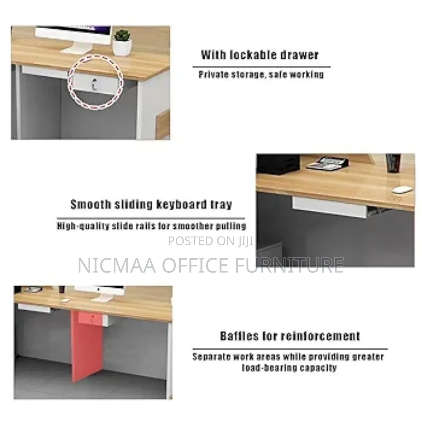 Reception Desk: Luxe L-Shape Reception Counter Desk