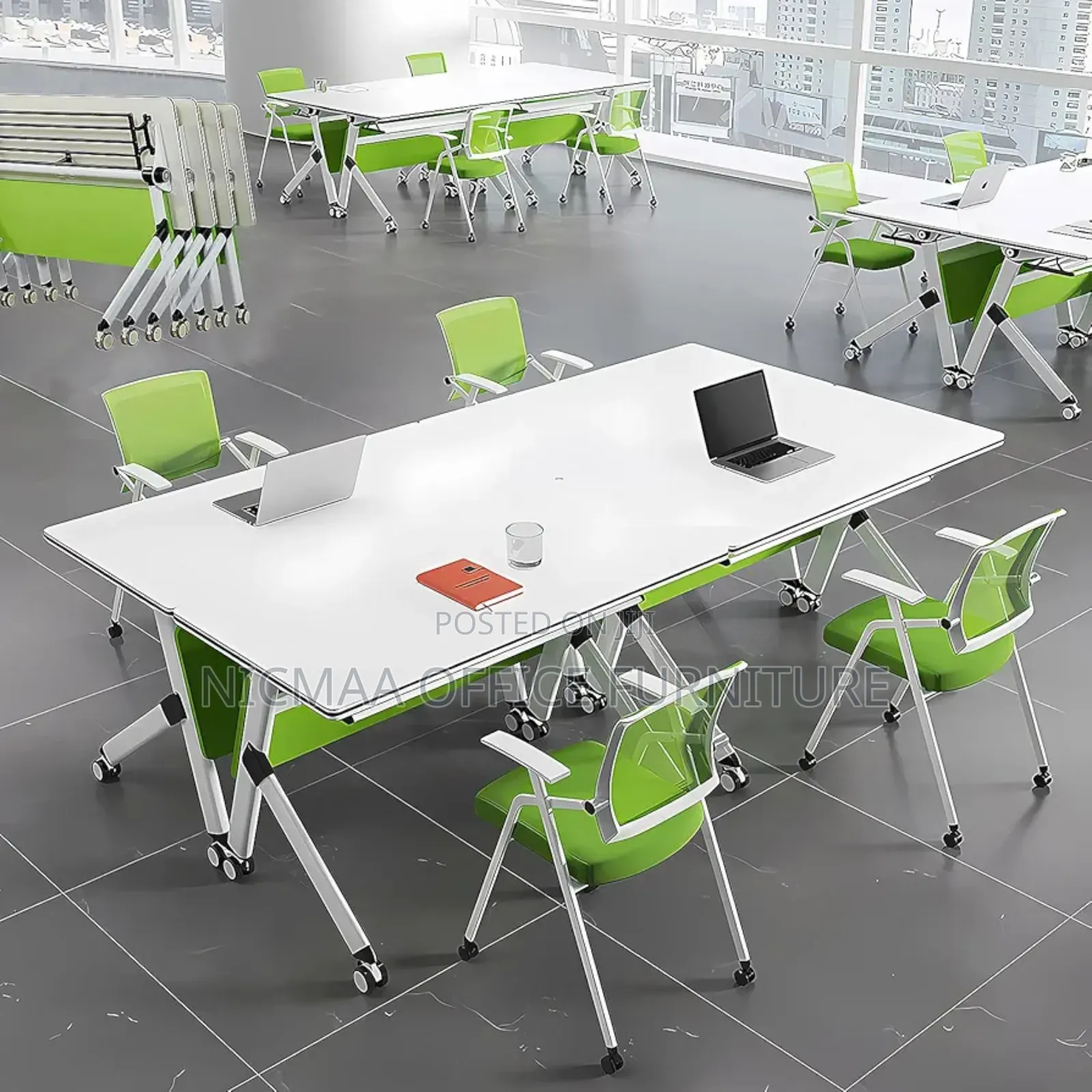 Office Table: Modern Folding Mobile Conference Table