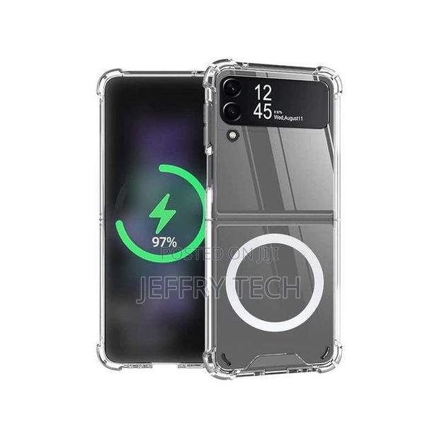 Galaxy Z Flip 4 Magsafe Clear Case, With Magnetic and Suppor