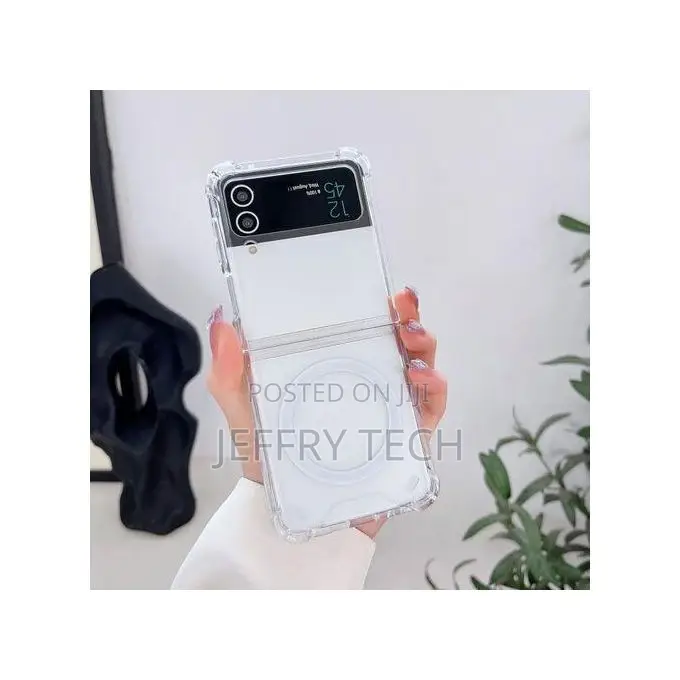 Galaxy Z Flip 4 Magsafe Clear Case, With Magnetic and Suppor